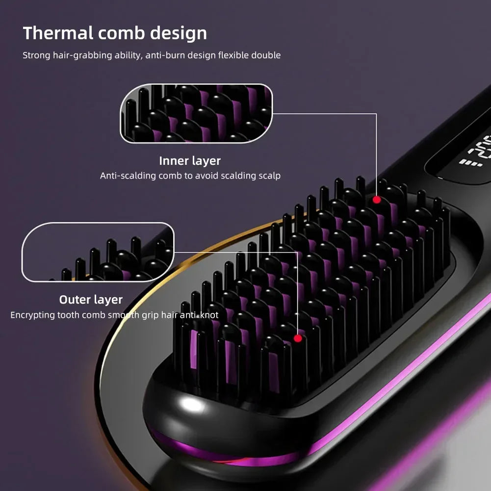 SmoothPro Wireless Hair Straightening Comb - Zero HUB