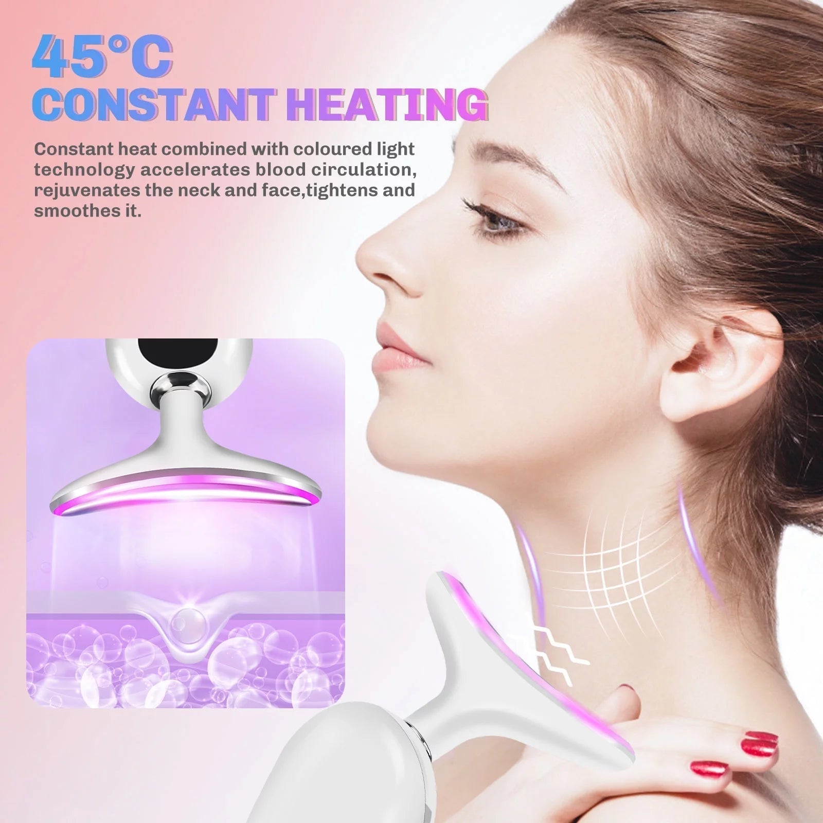 LED Neck Face Beauty Device Facial Massager - Zero HUB