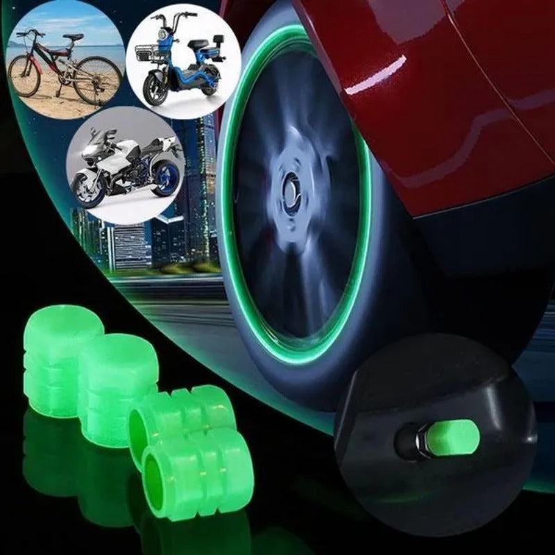 Car Luminous Tire Valve Cap(4 pcs set) - Zero HUB