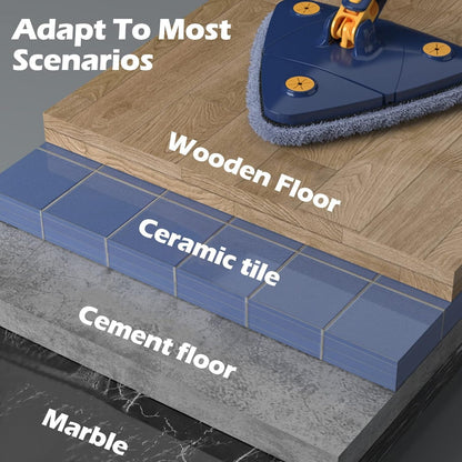 360 Degree Rotatable Adjustable Triangle Cleaning Mop