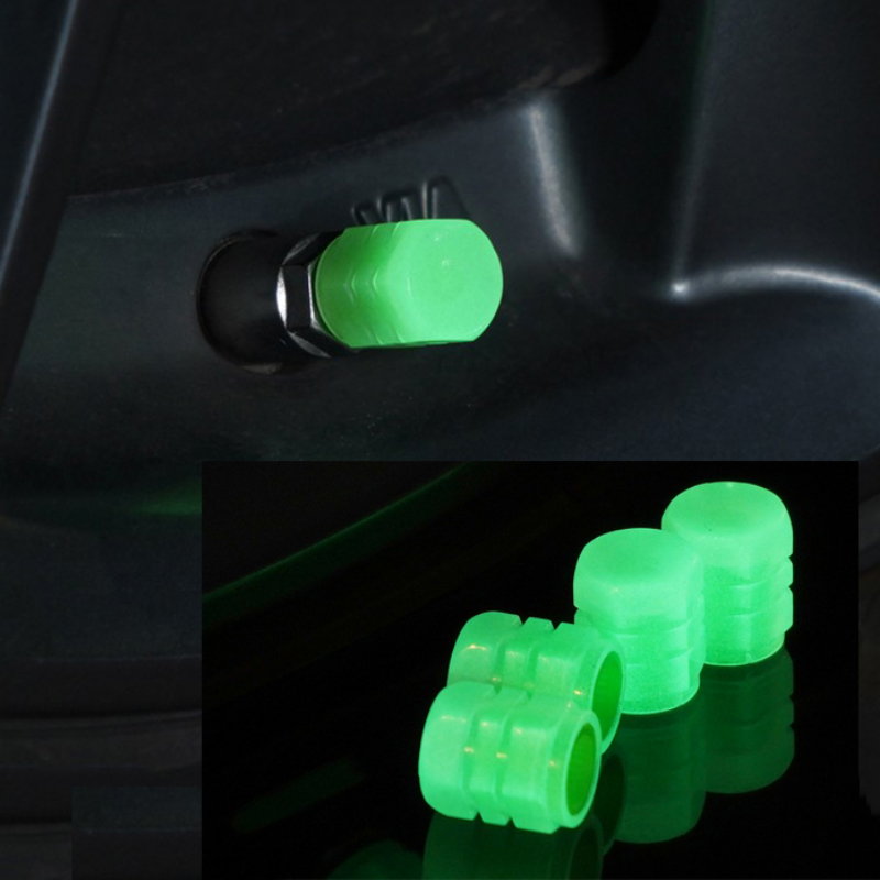 Car Luminous Tire Valve Cap(4 pcs set) - Zero HUB