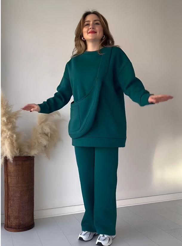 Comfortable Sweatshirt Tracksuit 2Pcs 4Colors - Zero HUB