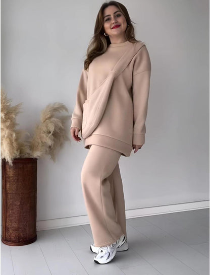 Comfortable Sweatshirt Tracksuit 2Pcs 4Colors - Zero HUB