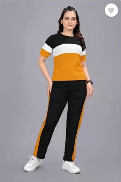 Stylish Yellow Printed Tracksuit - Zero HUB