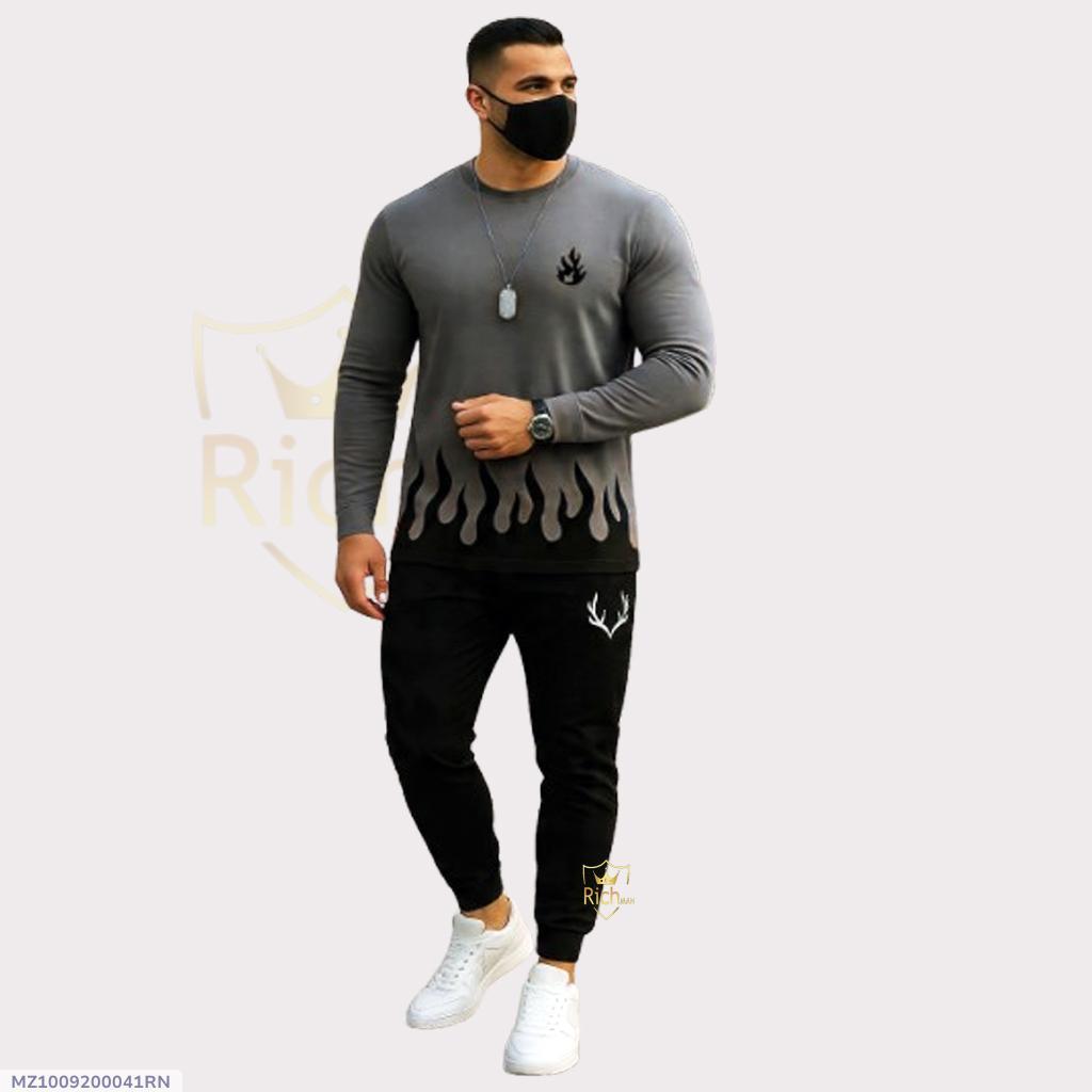 2Pcs Mens Micro Plain Tracksuit - Zero HUB