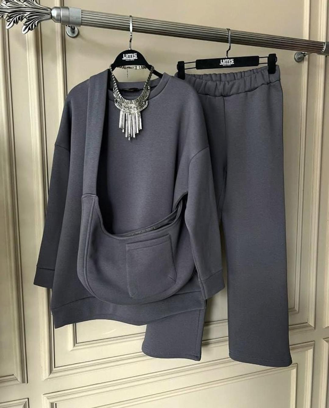 Comfortable Sweatshirt Tracksuit 2Pcs 4Colors - Zero HUB